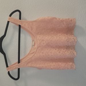 Forever 21 Pink Lace Crop Top (S)